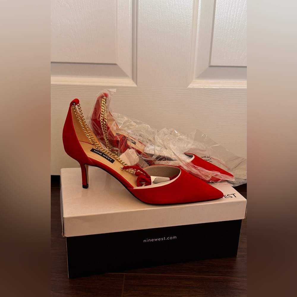 Nine West Scarlet Chain Embellished Heels